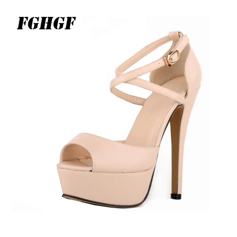 

Fish bill sandals mail 11 to 14cm long stiletto heels A pair of women's shoes with a water proof strap and buckle strap