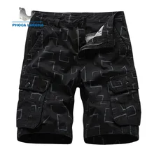 Летние мужские Шорты однотонные свободные модные шорты с принтом Шорты с большим карманом армейский зеленый шорты с застежкой "молния" мужские большие размеры