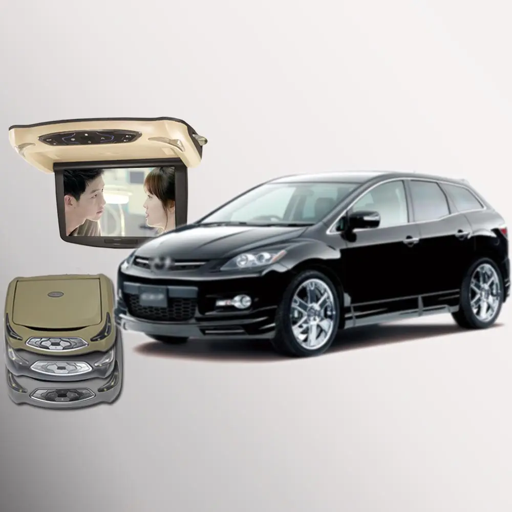 

BigBigRoad For mazda CX7 Car Roof Mounted in car Monitor Digital Screen Support HDMI USB FM TV Game IR Remote Flip Down Monitor