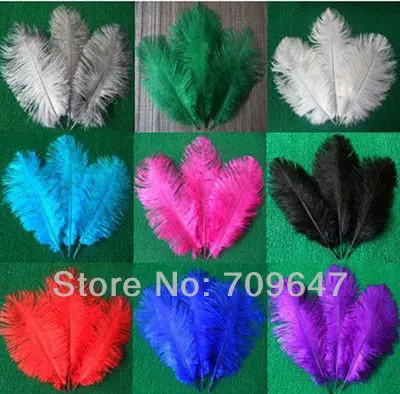 

New! 100pcs/lot Real Ostrich Drab Feathers 20-25 cm / 8-10 Inch Colour Optional FREESHIPPING
