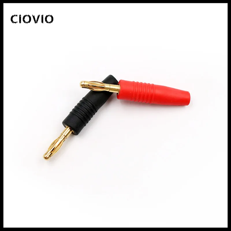 

4pcs New 4mm Plugs Gold Plated Musical Speaker Cable Wire Pin Banana Plug Connectors