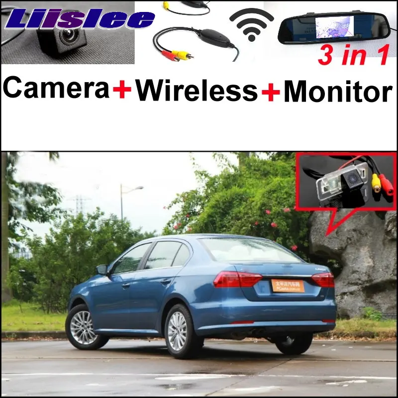 Liislee 3 in1 Special Camera + Wireless Receiver + Mirror Monitor Easy DIY Parking System For Volkswagen VW Lavida Grand Lavida