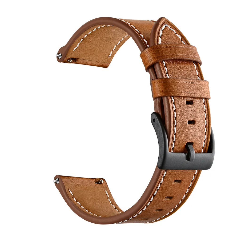 

Genuine Leather Watchbands for Garmin vivoactive 3 Watchband Replacement Leather Watch Band Strap With Buckle#y4