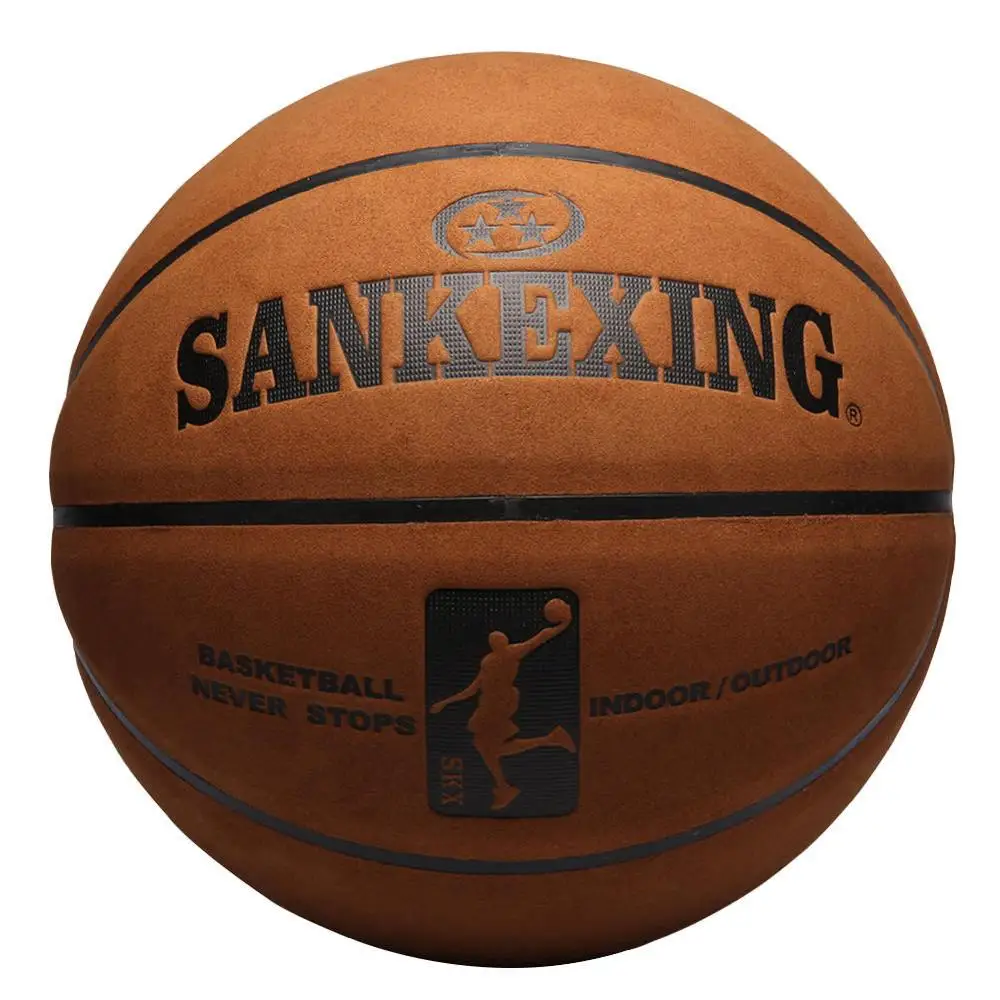 Бренд высокого качества Размер 7 спортивный кожаный баскетбольный мяч тренировочный Крытый Открытый стрельба баскетбол с надувным мячом иглы - Цвет: Brown-164