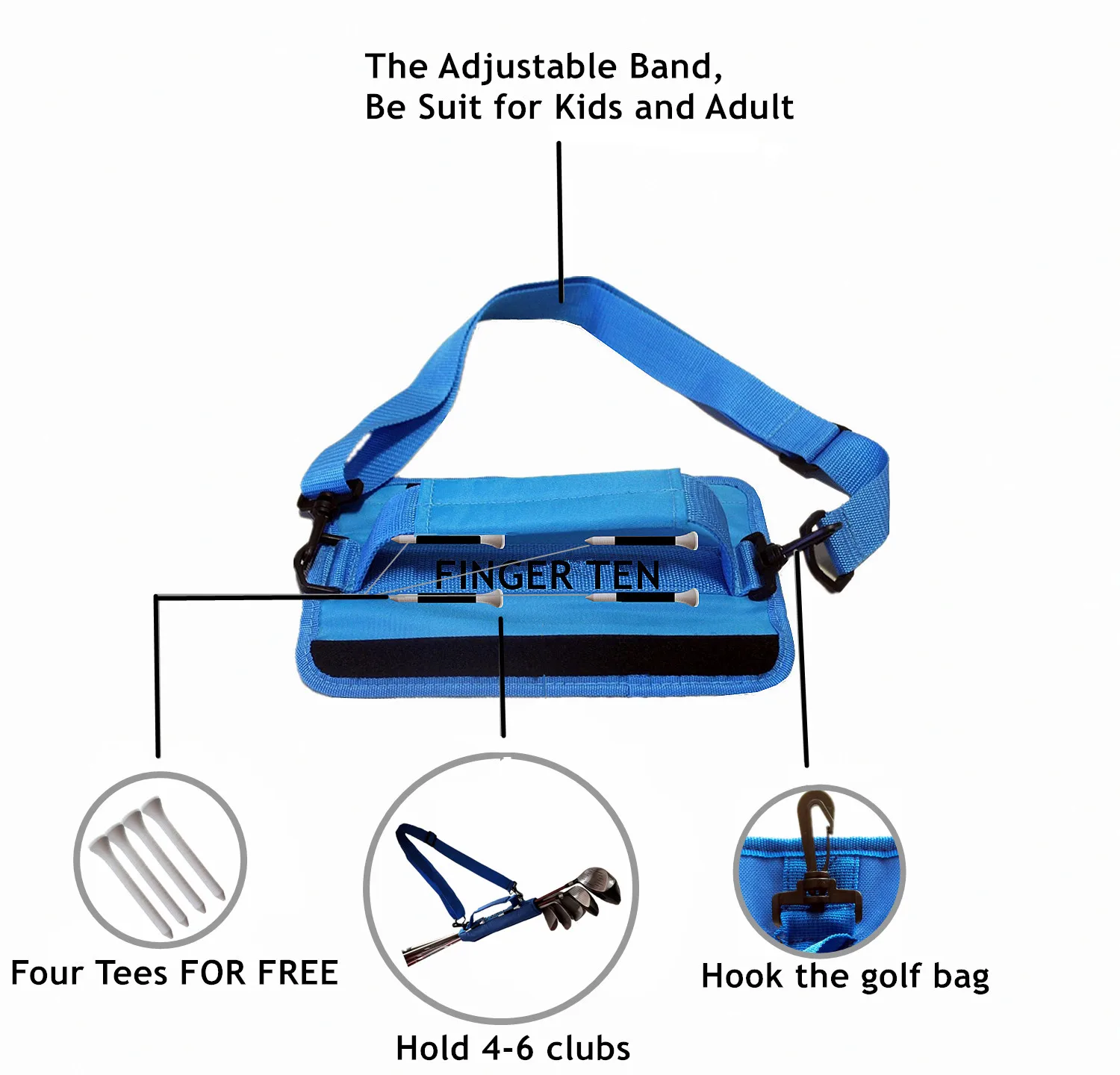 نادي الغولف حامل الحقائب مجموعة القيادة السفر Gfit اللون الأسود الأزرق الوردي للأطفال الرجال النساء قيمة حزمة