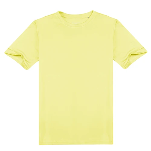 EAGEGOF Качественная мужская рубашка с круглым вырезом и коротким рукавом, одежда для гольфа, быстросохнущая спортивная одежда, крутая ткань для лета, на заказ, с рисунком «сделай сам» - Цвет: Light yellow color