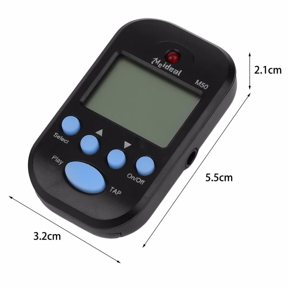 Meideal 1 Набор LCD цифровой Beat Tempo Мини метроном детали для гитары черные и аксессуары