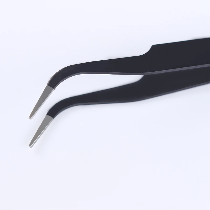 2 шт изогнутые советы пинцет черный маникюрная пилка аппликатор для стразов для ногтей жидкость для снятия лента для ресниц кусачки для ногтей инструмент