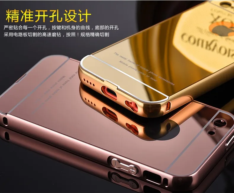 For-Apple-iPhone-5C-iphone5C-Luxury-Armor-Gold-Aluminum-Frame-Mirror-Acrylic-Back-Cover-Case-dazzling (1)
