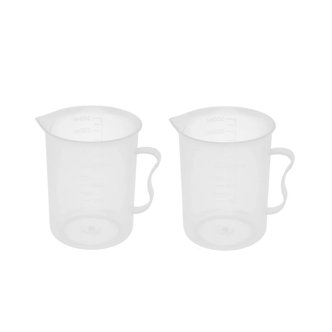 3 pcs student lab plastic water liquid container measuring cup 300mLin