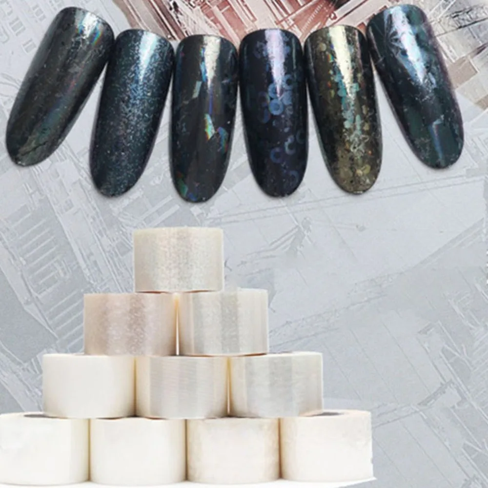 

9 Pattern Transparent Laser Gold Constellation Starry sky Nail Foils Paper DIY Glitter Sticker Manicure Decor