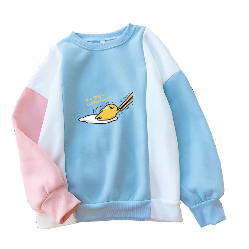 New Gudetama Hoodie Women Casual Loose Fleece Fall / Winter Warm Harajuku Sweet Sweatshirts Girl Ja
