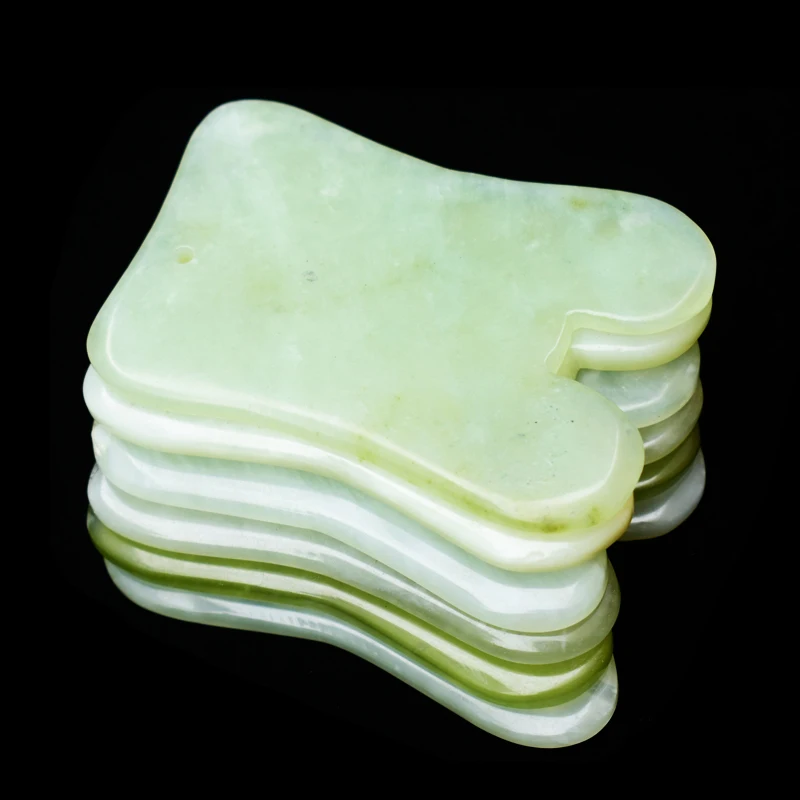 China Traditional Natural Jade Scraping Board Body Facial Acupuncture Slimming Tool Physiotherapy Health Care Massager Wholesale