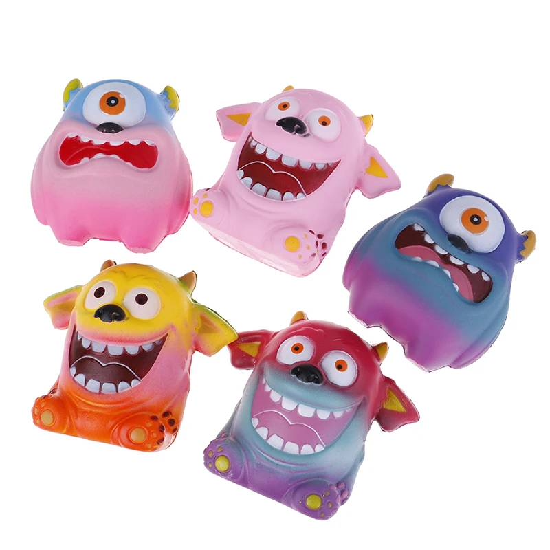 Jumbo Kawaii красочный Монстр демон галактика Мягкая кукла медленно поднимающийся стресс облегчение Игрушки для маленьких детей Рождественский подарок