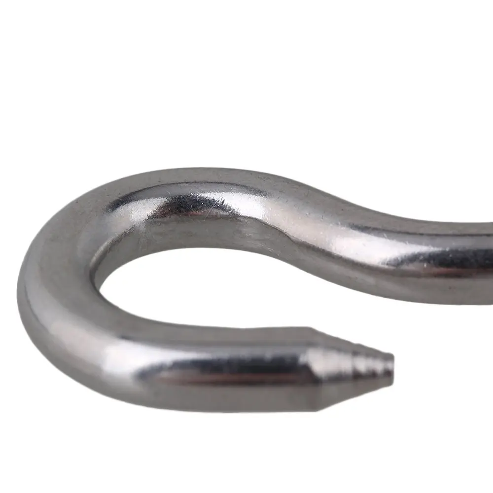 Silver-304-Stainless-Steel-European-Style-Hook-Hook-M5-Turnbuckles-Adjustable-Wire-Rope-Tensioners-Pack-of (2)