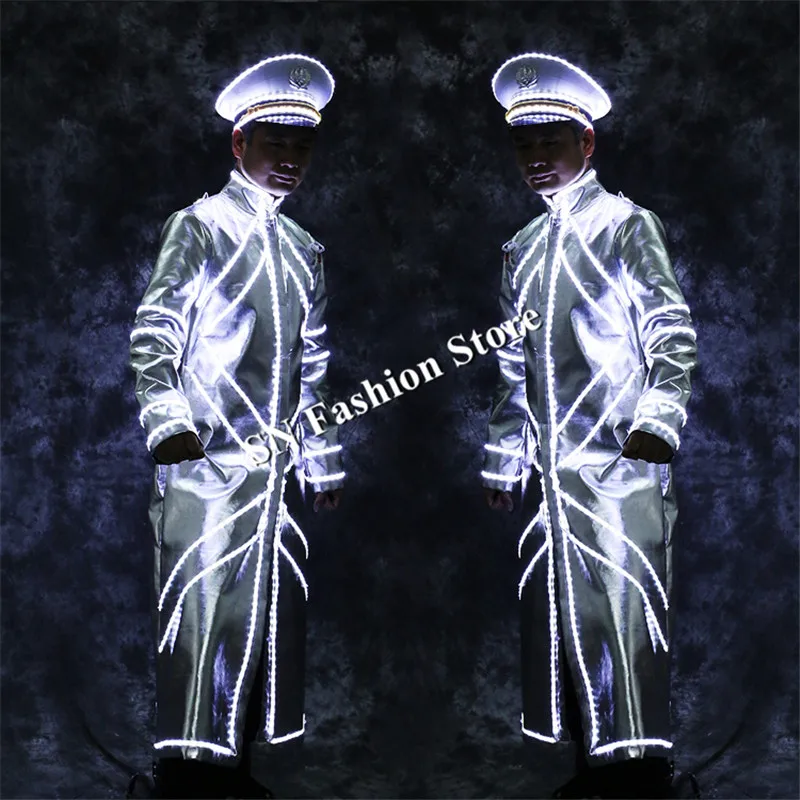 LZ47 LED luminous costumes dj clothes bar party stage show wears suit
