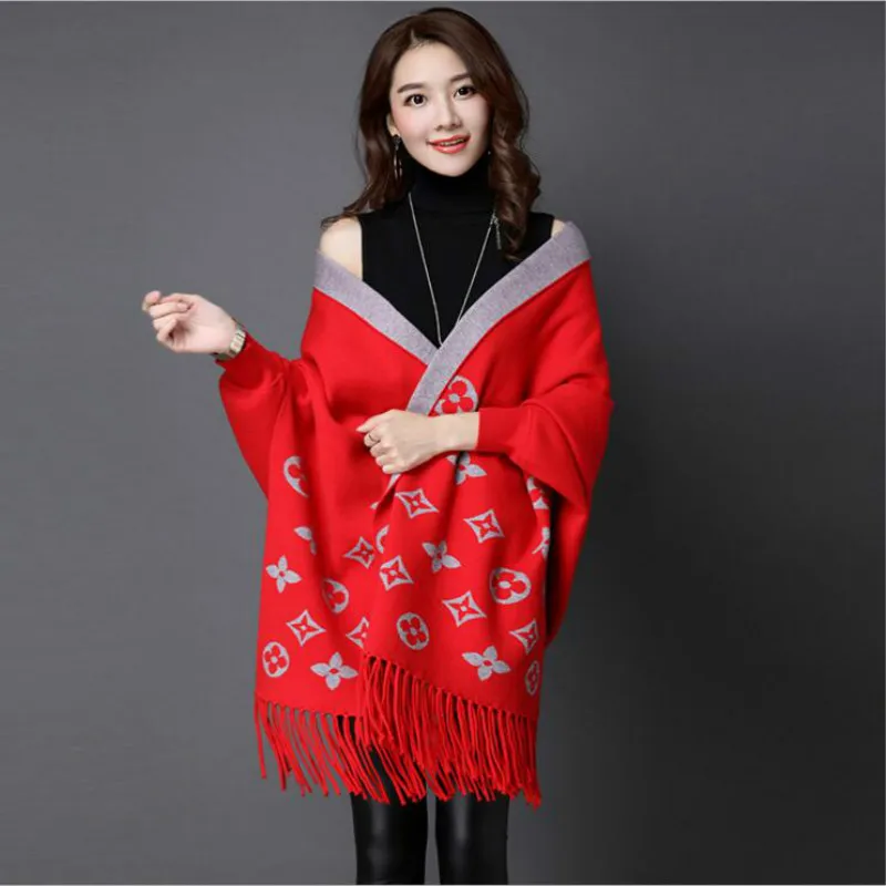 2018 new Women Wrap and Swing Fashion Autumn Winter Warm v Neck Casual Loose Sweater Knitted Tops tops coats jumper sweater 2018 new Women Wrap and Swing Fashion Autumn Winter Warm v Neck Casual Loose Sweater Knitted Tops tops coats jumper sweater