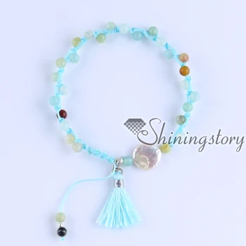 

freshwater pearl bracelet with tassel bohemian style jewelry boho jewelry boho bracelets wholesale boho jewelry mala beads whole