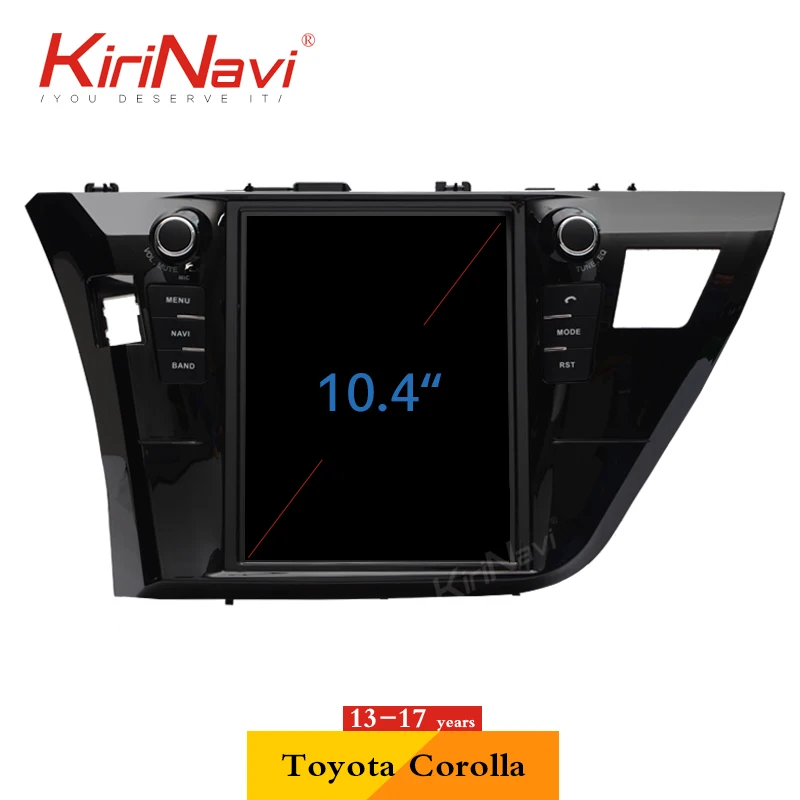 Best KiriNavi Vertical Screen Tesla Style 10.4 Inch android 6.0 Car Radio For Toyota Corolla Car DVD Player GPS Navigation 2013-2016 1
