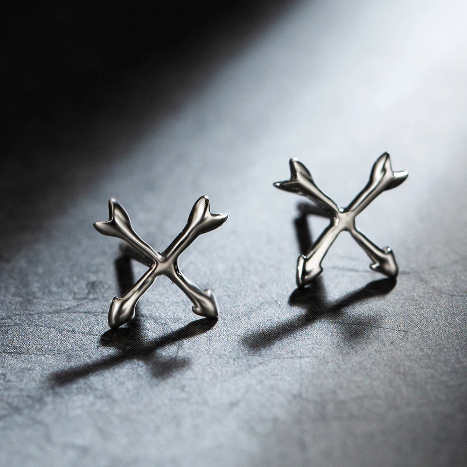 

Trendy Korea Minimalist 925 Sterling Silver Cross Arrow Stud Earrings for Women Engagement Annversary Jewelry Accessories Gift