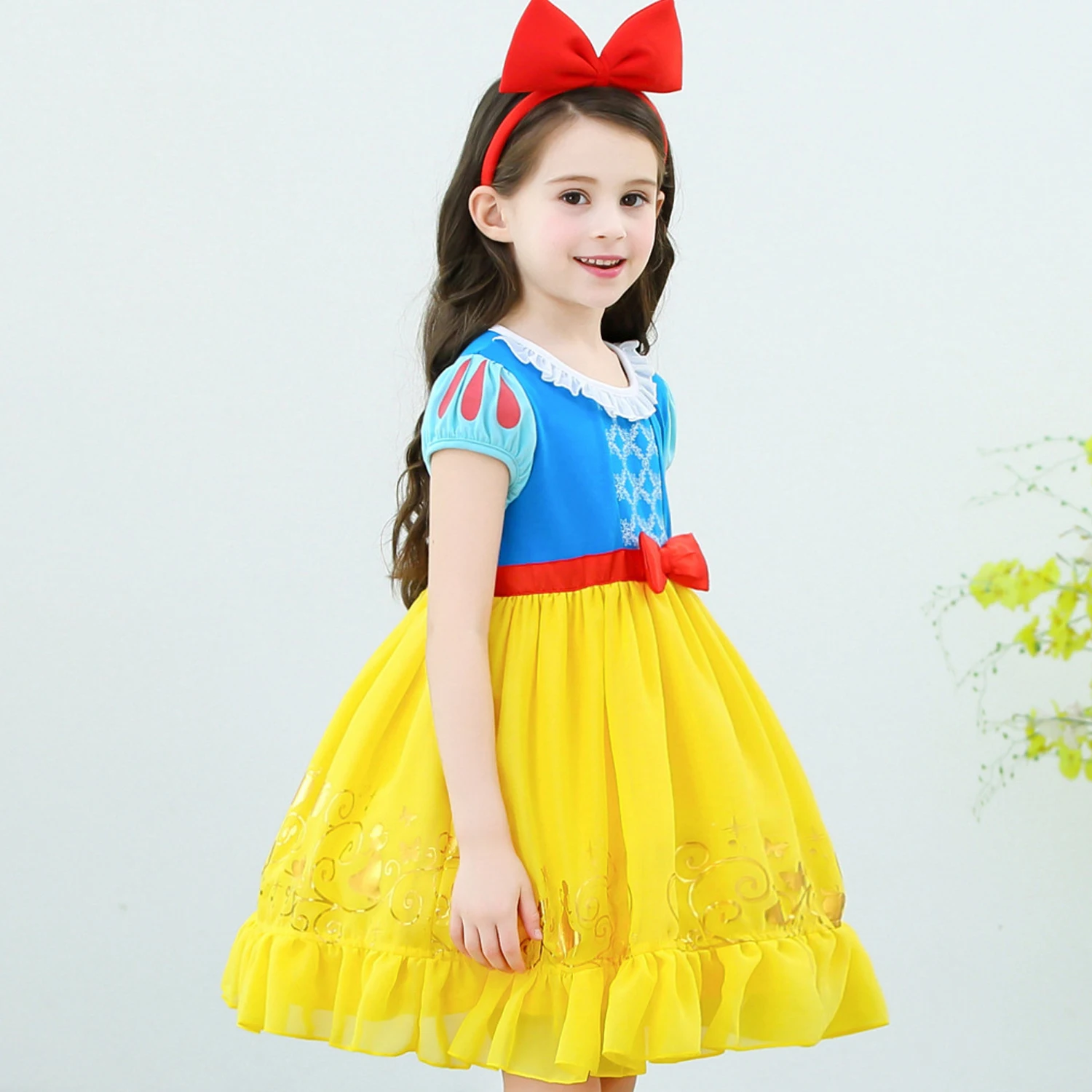 

Infant Girls Christmas Snow White Princess Dresses Kids Cosplay Costume Halloween Clothes Toddler Party Rapunzel Dress for Girl