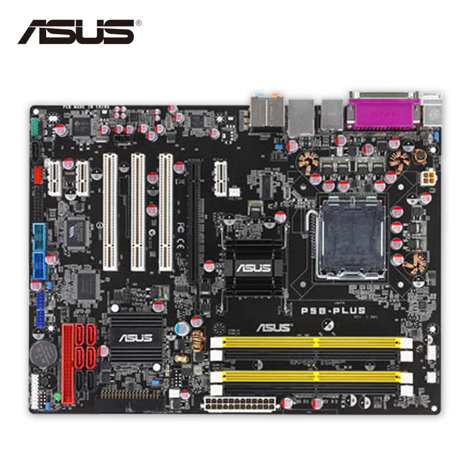 Asus P5B-PLUS Original Used Desktop Motherboard P965 Socket LGA 775 DDR2 SATA2 ATX asus p5kpl epu original used desktop motherboard p5kpl g31 socket lga 775 ddr2 atx on sale