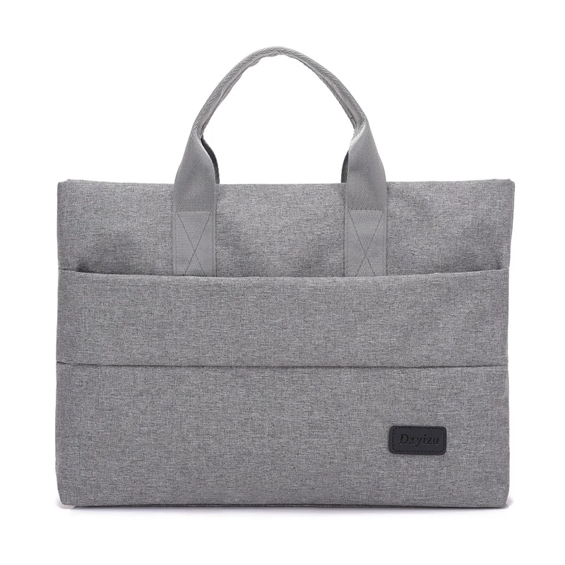 Neue Männer Frauen Handtasche Laptop tasche Tragbaren Computer Fall Business Notebook Top Griff Tasche Casual Täglichen Totes Große Handtaschen grau Online