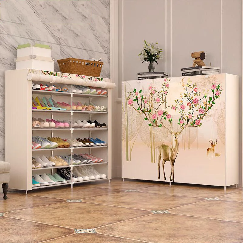 دولاب أحذية بسيطة متعددة قصة المنزلية الجمعية عنبر يشمل الغبار واقية بهو قاعة خزانة خذاء طوي
