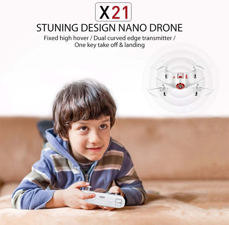 Syma X21 Small Pocket Drone RC Helicopter Auto Hover 3D Flip Mode 2.4G 4CH 6Aixs Headless Mode Mini Quadrocopter Best Kid Gift (2)