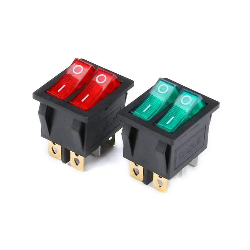 1pcs On-Off KCD8-212N KCD2 6Pin Black Red Boat Car Rocker Switch 16A 250V 20A 125V AC Button 6P 2430mm 24x30 KCD3-606 KCD3-2 (1)