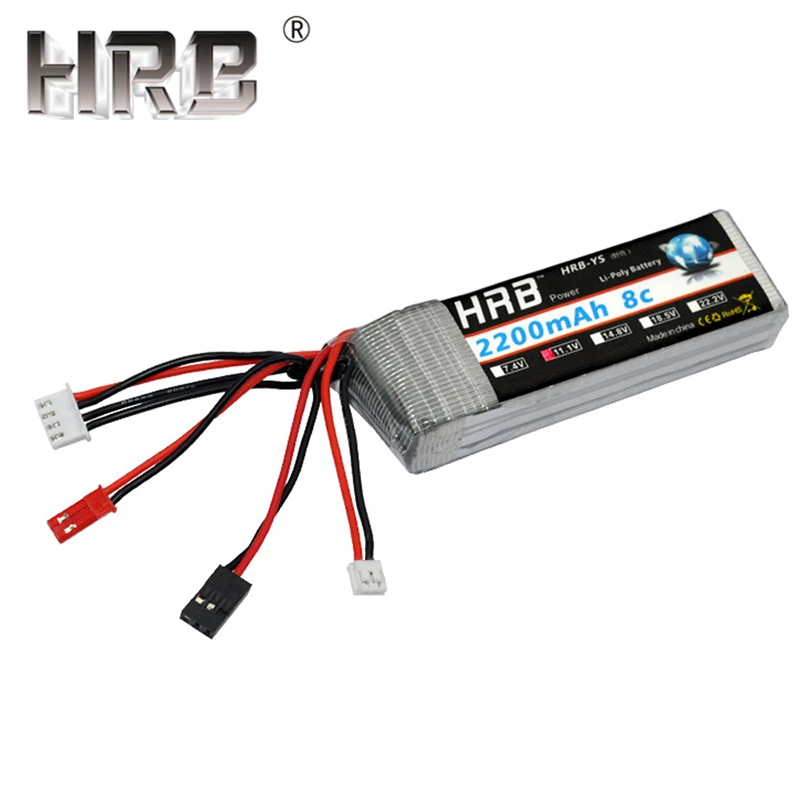 HRB 7,4 V 11,1 V Lipo батарея 2200mah 3S 2S 8C RC части Bateria 2Pin 4pin баланс JST SM Разъемы AKKU для передатчика приемника