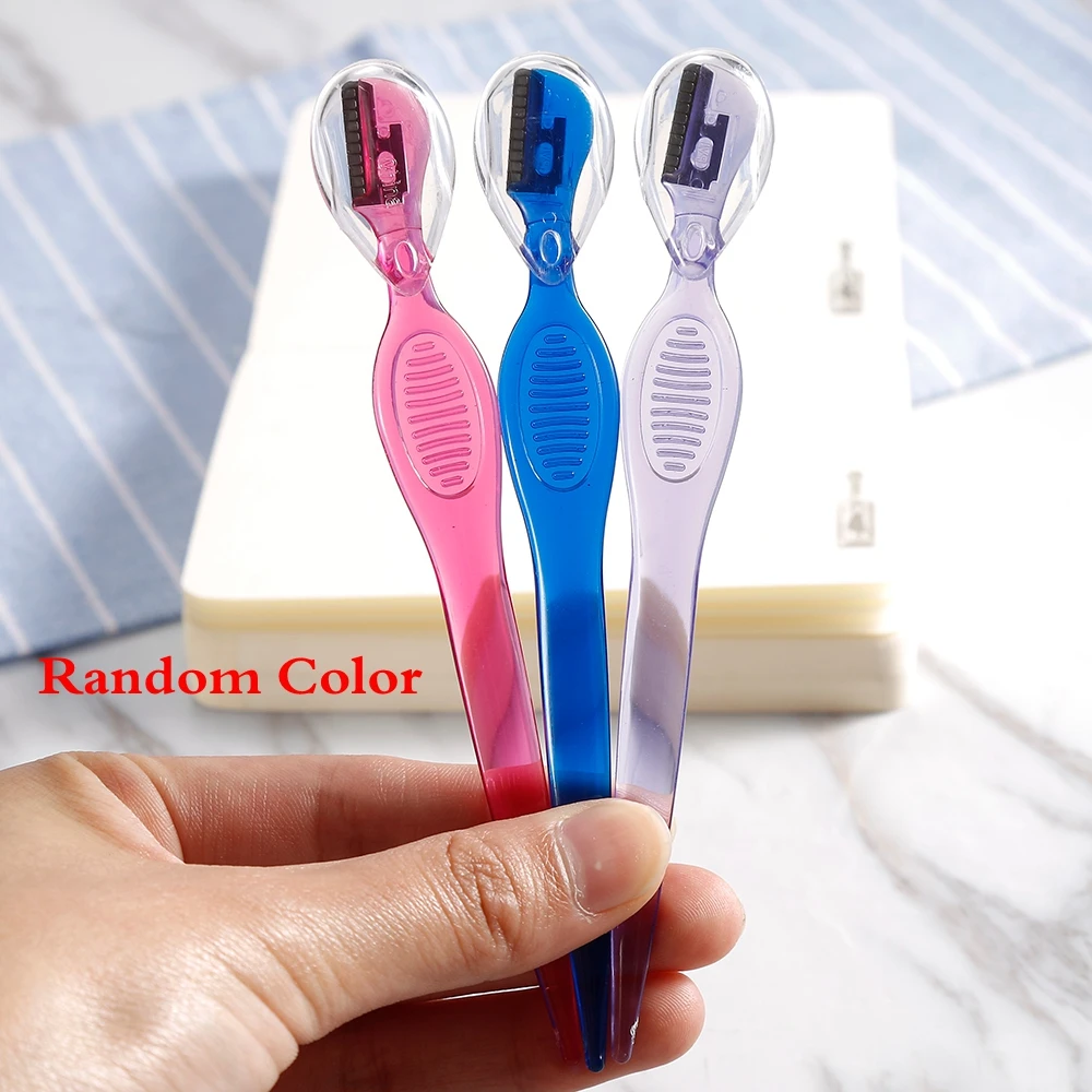 

Random Color ! 1pcs Women Fashion Eyebrow Razor Facial Lip Hair Trimmer Shaper Shaver Remover Blade Face Makeup Beauty Tools