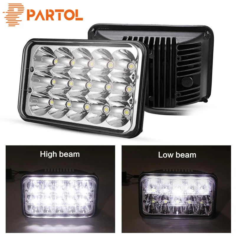 

Partol 4x 6" 45W H4 Led Headlight Hi/lo beam For Chevy Express Cargo Van 1500 2500 Off-road Trailer Vehicles UTV ATV Trucks Cars