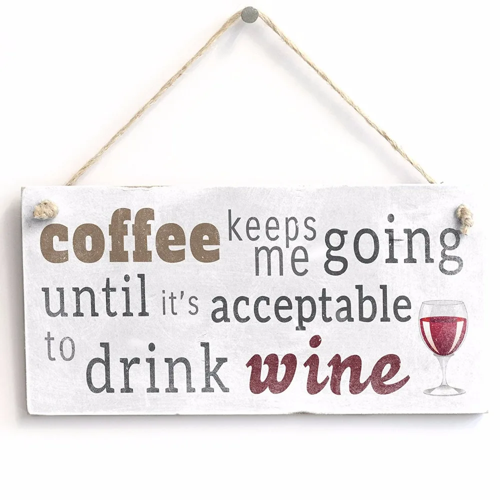 Meijiafei Coffee Keeps Me Going .. Wine Funny Sign Plaque For Kitchen