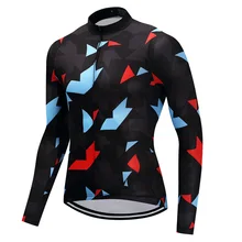 FUALRNY Men’s Long Sleeves Team Cycling Jerseys Spring/Autumn Quick Dry Bike Clothes Breathable Sportswear Ropa Ciclismo Maillot