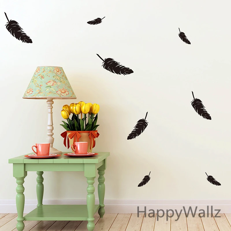 Feather Wall Art popular feather wall decal-buy cheap feather wall decal lots from Feather Wall Art popular feather wall decal-buy cheap feather wall decal lots from