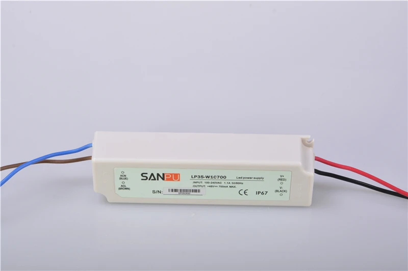 SANPU источник питания светодиодный драйвер постоянного тока 700mA 35 Вт 10-48 В DC водонепроницаемый IP67 AC-DC трансформатор освещения 50 в SMPS