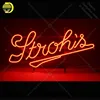 Neon sign For Stroh's Beer Neon Bulb sign  display Iconic Beer Pub Handcraft Lamp real glass advertise Letrero enseigne lumine