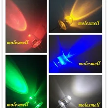 10 шт 8 мм круглые прозрачные красный/желтый/синий/зеленый/белый светодиодный светильник-ультра яркие светодиоды свет лампы всех цветов могут быть выбраны