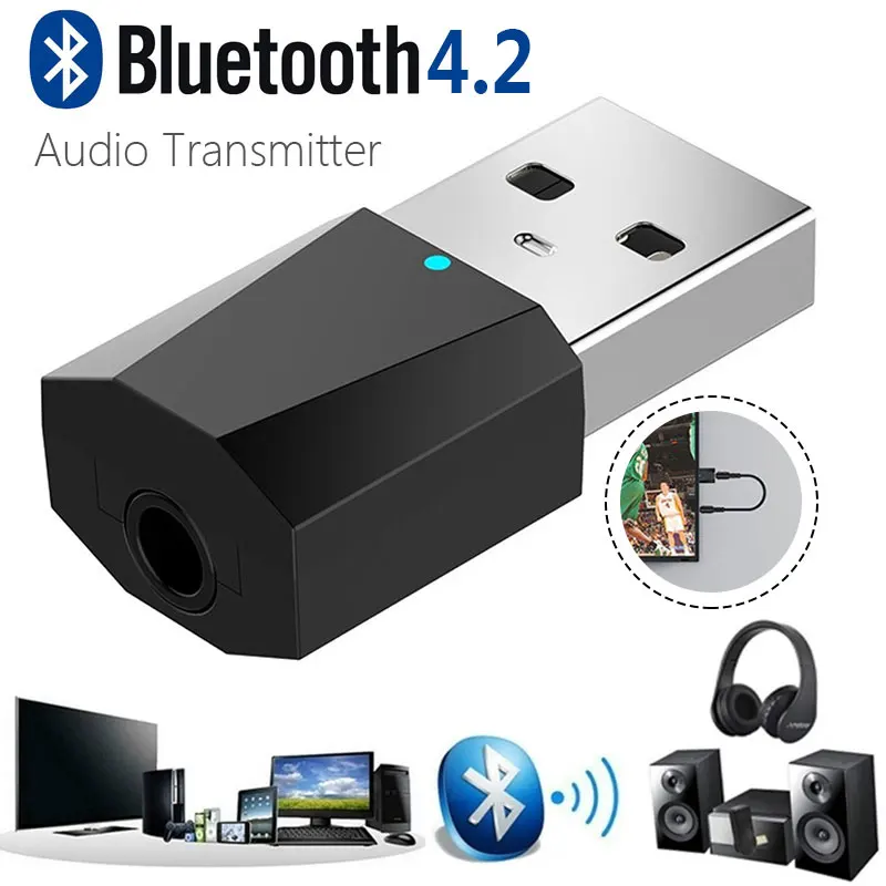 Bluetooth передатчик средство запуска Bluetooth беспроводной Bluetooth 4,2 передатчик стерео для MP3/MP4 Премиум ПК и DVD Интеллектуальный