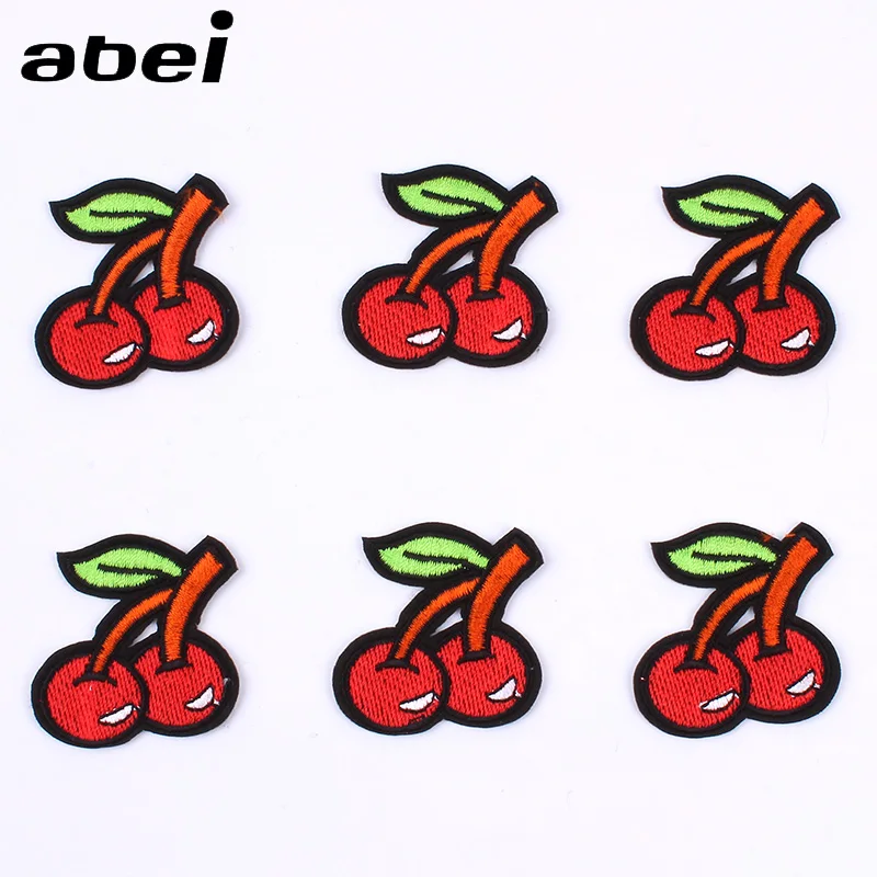 5pcs/lot Cartoon Fruits Patch Iron On Cherry Stickers Diy Jeans Coats Fabric Appliques iron sewing Badge Accessories Patches | Дом и сад