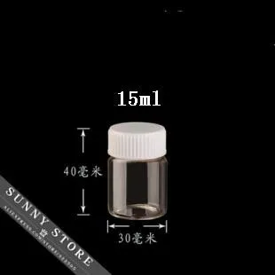 10 шт./лот 30x40 мм 15 мл пластиковая крышка винтовая крышка стеклянные бутылки, пустые прозрачные стеклянные бутылки желаний для Хранения запечатанные бутылки