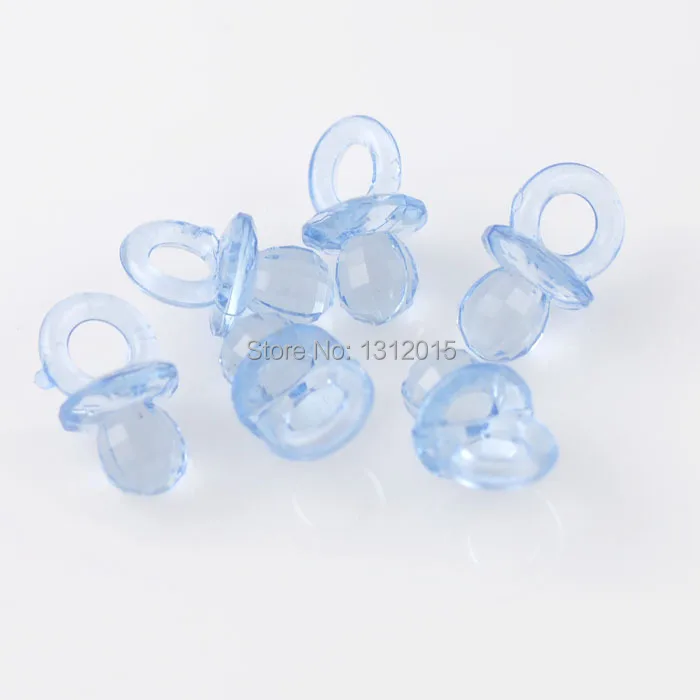 

Free Shipping! Diy 100PCs Light Pink/Light Blue Acrylic Faceted Crystal Baby Pacifier Charm Pendants 21x12mm