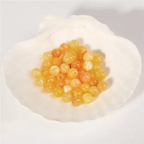 6mm Acrylic Clouds Beads Effect Round BEADS Spacer Loose Beads For Jewelry Making Accessories DIY Bracelet Necklace