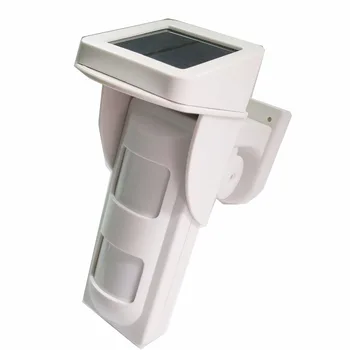 

Wireless Pet immunity PIR detector sensor Solar power wireless outdoor PIR sensor work with Golden security alarm PGST alarm