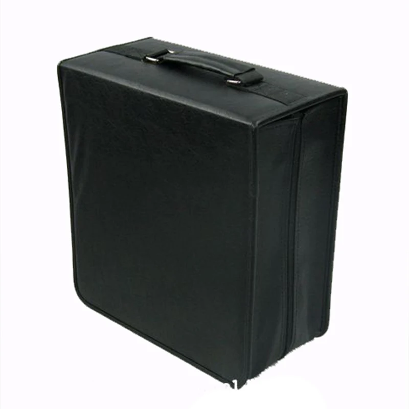 RACAHOO High Capacity Leather Business CD Box Thickening DVD Bag Carry Case Organizer Cover For Home Or Car Storage 400pcs CD3