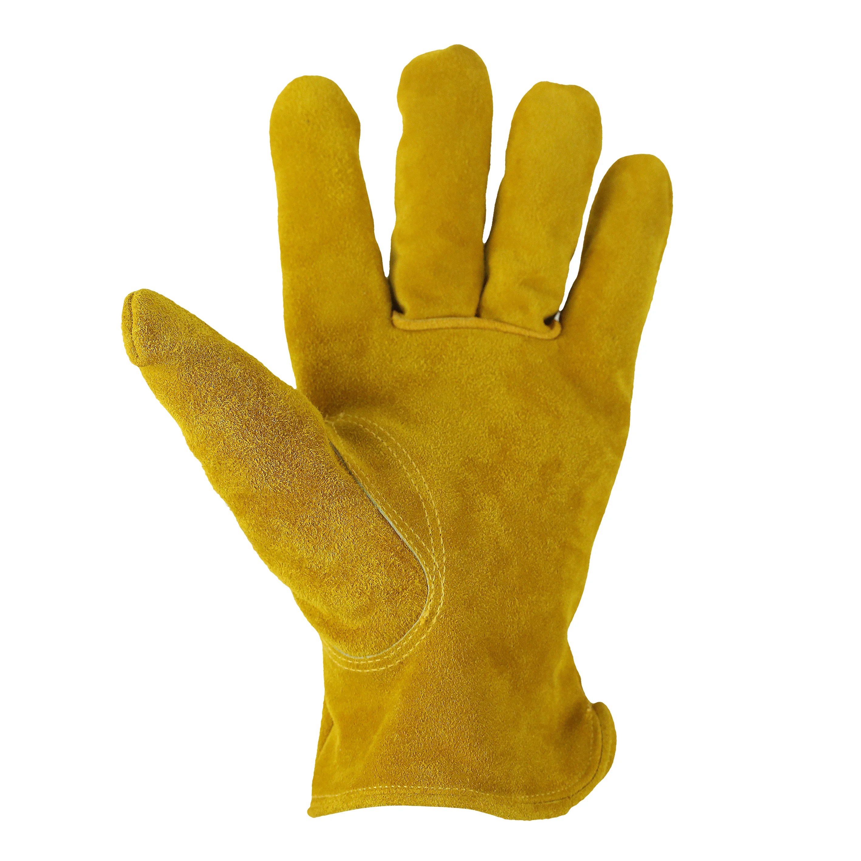 

KIM YUAN Waterproof Leather Work Gloves, 1 Pairs Thorn Proof Gardening Gloves, Heavy Duty Rigger Gloves with Sea Fox Cotton