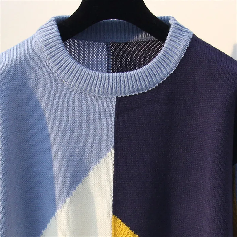 Warmsway, повседневный женский свитер,, пэчворк, контрастный цвет, женские пуловеры, свитера, C-268