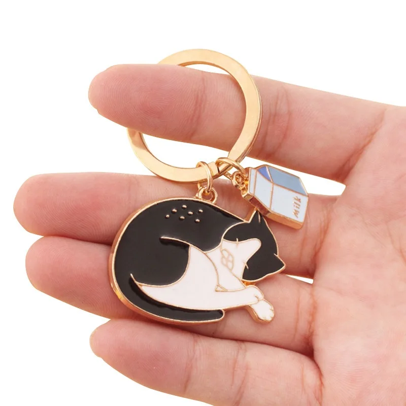 

Cute Animal Keychain Dog Black Cat Bear Crocodile Fox Key Chain Corgi Bulldog Puppy Keyring Accessories Pet Jewelry