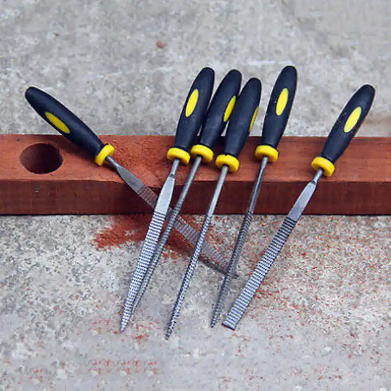 Durable 6pcs Mayitr Small Wooden Rasp Set Flat Round Square Triangle